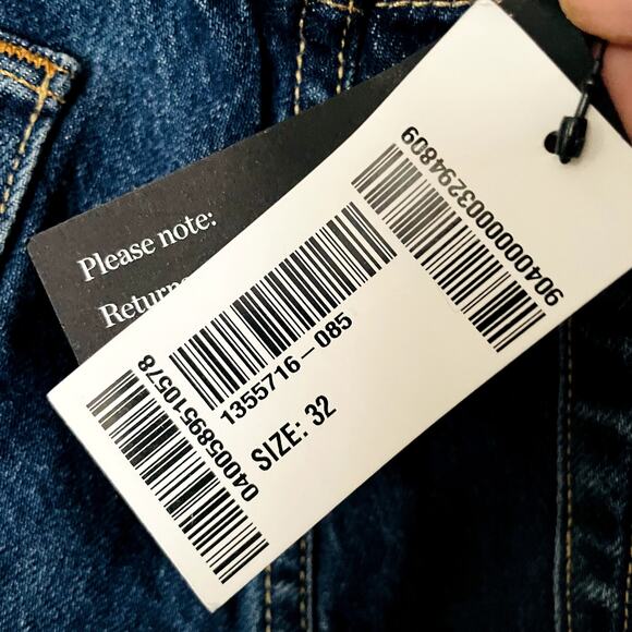 SLVRLAKE Sophie Evermore Mid Rise Straight Jeans Size 32 Denim Blue EUC - Picture 8 of 11